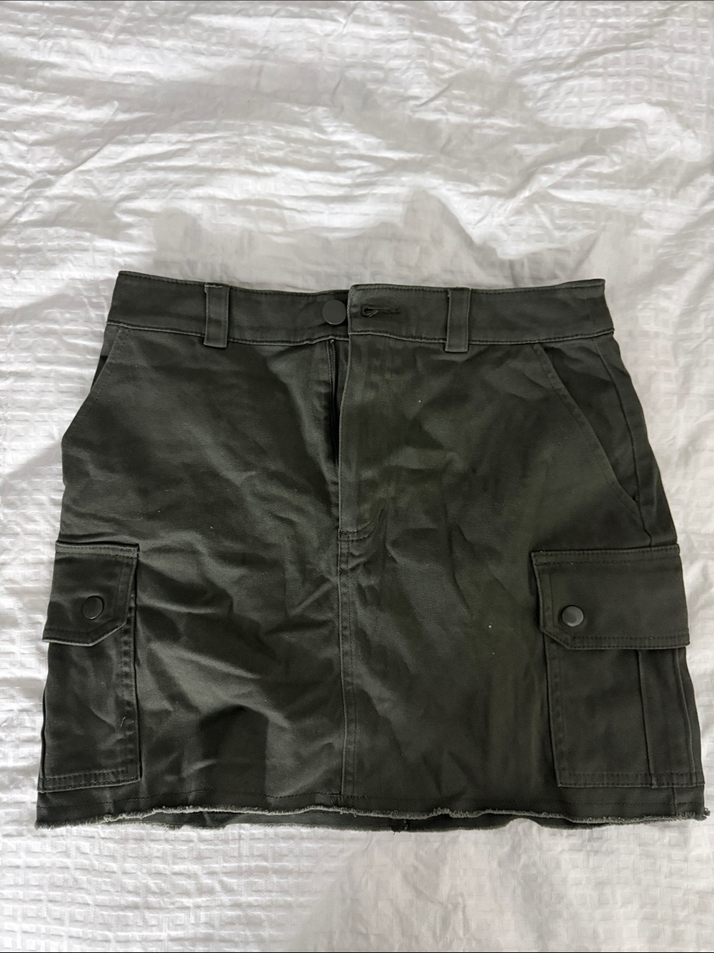 Forever 21 Olive Green Cargo Mini Skirt